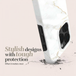 Dėklas MIO Baltas Marble Magsafe Case Compatible for iPhone 16 Plus