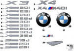 Bmw X4 F26 Etiketas 2013 2018 Originalus 51147339428