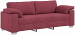 3-Vietis Sofa Vyno raudona 220 cm audinys