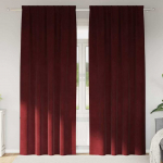 Užtemdymo užuolaidos 2 pcs Vyno raudona 140 x 260 cm Aksomas