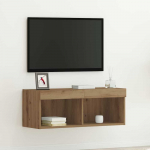 TV staliukas TV spintelių komplektas su LED artisano ąžuolo 80 x 30 x 30 cm