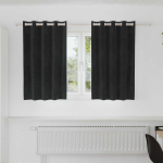 Užtemdymo užuolaidos 2 pcs Juoda 140 x 140 cm Aksomas