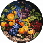 Ideyka Paveikslas skaičiais apvalus rėmelis - Apetitą keliantis...