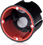 Simet 86162007 Ugniai atspari dėžė su membrana, hermeti&scaron;ka, akustinė, juoda, 62 gylio, su vamzdžio įvadu 86162007