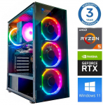 Stacionarus kompiuteris INTOP Ryzen 5 7600X 32GB DDR5 250SSD M.2 NVME+2TB RTX5060Ti 8GB WIN11 (RW57517WH)