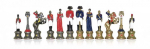 Italfama NAPOLEONAS: metalinės spalvintos &scaron;achmatų figūros. Auk&scaron;tis: 8,2cm., diametras: 2,3cm.