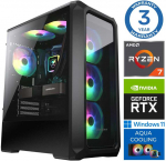 Stacionarus kompiuteris INTOP AQUA Ryzen 7 8700F 16GB DDR5 500SSD M.2 NVME+2TB RTX5060Ti 8GB WIN11 (RW59290WH)