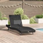 Saulės gultas Juoda 197 x 70 x 82 cm poliratanas
