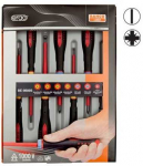 Bahco Izoliuotų atsuktuvų rinkinys ERGO&trade; 7 vnt - SL3,0 testeris; SL2,5/3,5/4,0/5,5; PZ1/2 - 1000V VDE