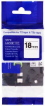 Dore PRINTLINE compatible tape with Brother, TZE-C41, 18mm, juodas print / fluorine yellow base