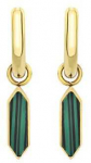 Breil Modern auksinis-plated earrings with malachite Stylize TJ3659