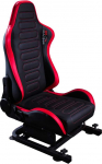X Rocker Xrocker Xr Racing Chicane lenktyninė sėdynė Xr lenktyniniam įrenginiui - juoda ir raudona