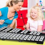 Promotions Perkusinis glockenspiel, 30 natų, 55,9x33x5,1 cm, Juoda Sidabrinė