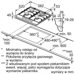 Bosch Serie 6 PCH6A5I90 hob Nerūdijantis plienas Built-in 60 cm Gas 4 zone(s)