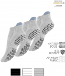 Sportinės kojinės moterims su neslystančiu padu Stark Soul 4137, pilkos, 3 vnt.