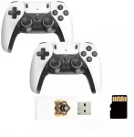 GameBox HY01 64bit Retro 20K Spēļu 4K USB stika konsola preik&scaron; Android ierīcēm x2 bezvadu kontrolieri Balta