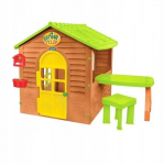 Plastikinis žaidimų namelis su staliuku ir kėde Mochtoys