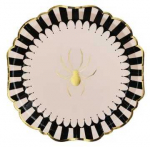 Party Deco PartyDeco TPP101, Torto lėk&scaron;tė, Popierius, Juoda, Auksinė, Balta, Apvali, 23 cm, 6 vnt.