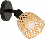 Lamp Sieninis &scaron;viestuvas LIO su gaubtu, pagamintas i&scaron; pinto bambuko, &Oslash; 10 cm