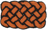 Relaxdays Durų kilimėlis, 2.5x75x45 cm, Oranžinė, Juoda