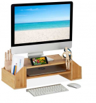 Laikiklis Relaxdays Bonideco Monitoriaus stovas 16x57,5x25cm., &scaron;viesiai rudos spalvos