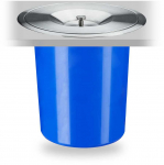 Bonideco Įmontuojama &scaron;iuk&scaron;liadėžė stalvir&scaron;iui 23x24cm, 5L., mėlynos/sidabrinės spalvos