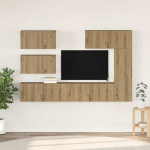 TV staliukas TV spintelių komplektas 6 pcs Amatininkų ąžuolas