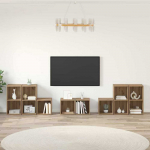 TV staliukas TV spintelės komplektas 8 pcs Amatininkų ąžuolas