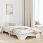 Lova Lovos rėmas Balta 80 x 200 cm Kietos pu&scaron;ies mediena