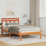 Lova Lovos rėmas Ruda 75 x 190 cm Kietos pu&scaron;ies mediena