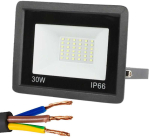 Halogeninis LED prožektorius 30W 6000K lauko sąlygoms atsparus IP66