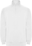 Roly Džemperis su derančiu pusiniu užtrauktuku ir polo apykakle ANETO Balta