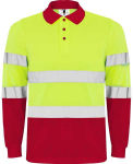 Roly Ilgomis rankovėmis techniniai polo mar&scaron;kiniai POLARIS L/S Darbo vieta raudona / fluoro geltona