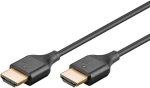 Goobay Plonas didelės spartos HDMI&trade; kabelis su Ethernet jungtimi
