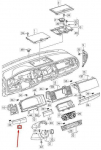VAG VW TRANSPORTER T6 De&scaron;inės prietaisų skydelio apdailos dalis RHD 7E6857116JP9 NAUJA ORIGINALI