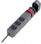 Orno 3 krypčių stalo prailgintuvas 2P+Z, 1,5M H05VV-F 3x1,5mm&sup2;, 2xUSB+1 C tipo