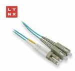 LYNX dvipusis jungiamasis kabelis MM, OM3, LC/SC, 50/125&micro;m, 1m