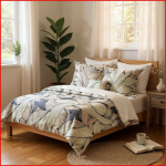 Patalynės komplektas - Antklodės užvalkalas 220x200 cm. + pagalvės užvalkalai 50x70 cm. (2 vnt.) + paklodė su guma 200x200+30 cm.