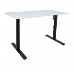 Stalas ERGO LIGHT su 1 varikliu 120x60xA73-118cm, juodas/baltas