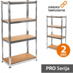 Tonro Sandėliavimo lentynos stelažai 150x75x40 PRO (2 vnt)