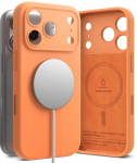 &bdquo;Ringke&ldquo; silikoninis magnetinis &bdquo;MagSafe&ldquo; dėklas, skirtas &bdquo;iPhone 17 Pro Max&ldquo; &ndash; oranžinis