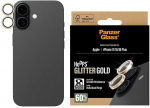 Panzer Glass Grūdintas stiklas na objektyvas PanzerGlass Hoops Glitter do iPhone 17 / 16 / 16 Plus auksinė