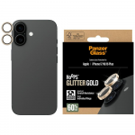 Panzer Glass Grūdintas stiklas na objektyvas PanzerGlass Hoops Glitter do iPhone 17 / 16 / 16 Plus auksinė