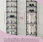 Songmics Batų lentyna, 10 lygių, batų saugykla