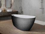 Vonia Besco Goya A-Line Glam Graphite, 160 x 73 cm (sifono su persipylimu dangtelis baltos spalvos)