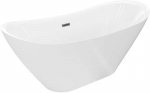 Vonia Mexen Lotos, 150 x 75 cm, Baltas + Brushed gun pilka persipylimas