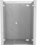 Du&scaron;o durys Mexen Lunar L, de&scaron;inė, 130 cm, transparent/baltas