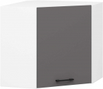 KabAnama kampinė virtuvės spintelė oliwia w 60/60cm, balta / grafitinė, pilka