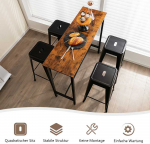 Bonideco Select 4 baro kėdžių rinkinys su atrama kojoms, sėdynės auk&scaron;tis nuo 76 cm iki 150 kg. Keliamoji galia sukraunamos stalinės kėdės, juodos