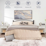 Bonideco Select Naktinis staliukas 48x40x58cm., baltos spalvos